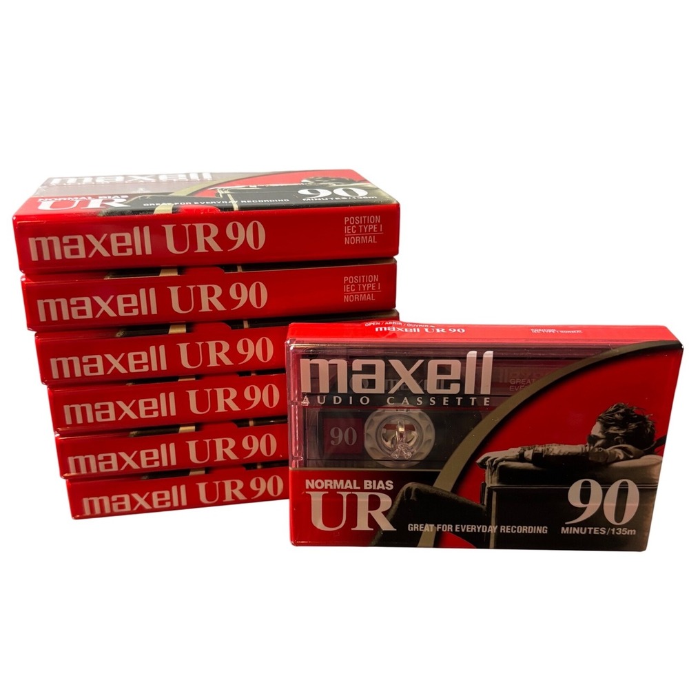LOT OF 7‎ Maxwell Normal Bias UR 90 Minute Audio Cassette Tapes